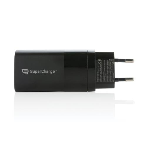 Philips 65W ultra fast PD 3-port USB wall charger Black