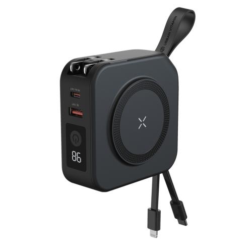 Printed Urban Vitamin Saratoga 5 In 1 Universal Travel Charger Adapters Black