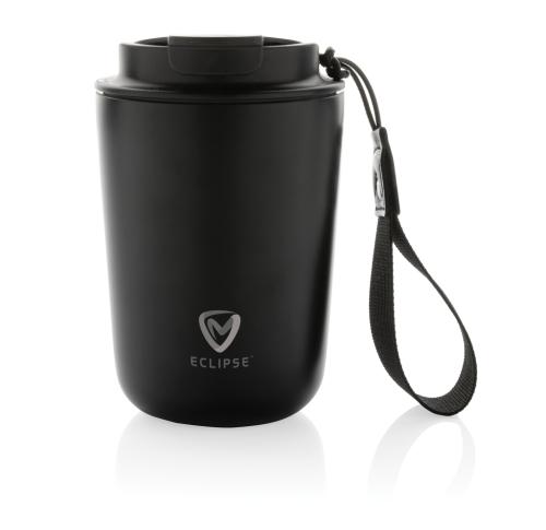 Cuppa RCS re-steel vacuum tumbler with lanyard Black