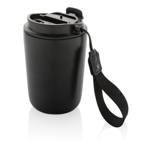 Cuppa RCS re-steel vacuum tumbler with lanyard Black