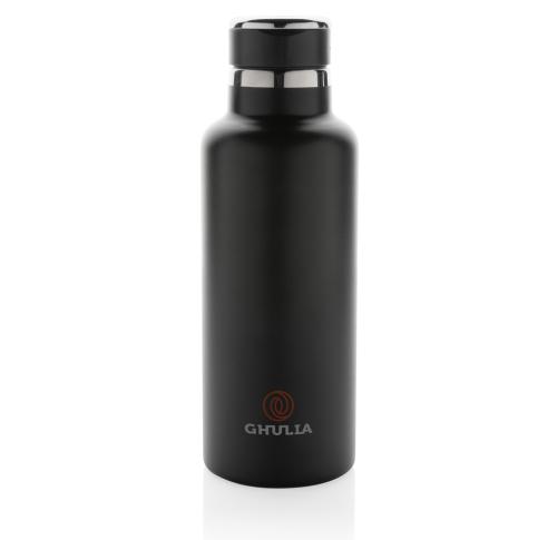 Customised Hydro RCS Recycled Stainless Steel Vacuum Bottle With Spout Black 600ml