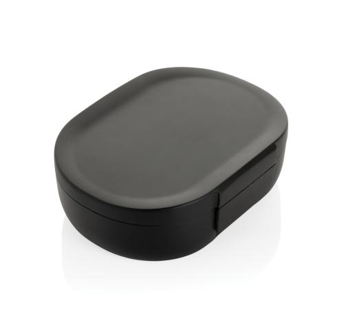 Printed Eco Friendly RCS Recycled PP 700ML Lunch Boxes Black Avira Atlas 