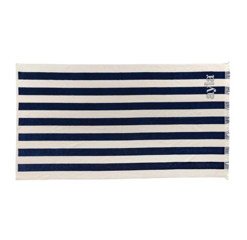 Custom Logo XL Deluxe Beach Towels 100x180cm Navy Ukiyo Yukari AWARE™ 