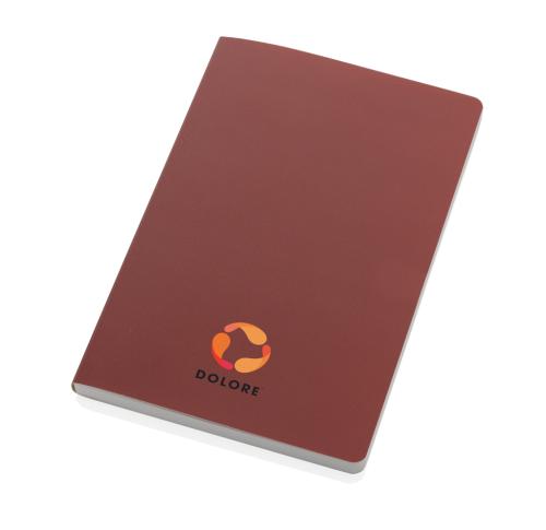 Branded  Softcover Stone Paper Notebooks A5 Red