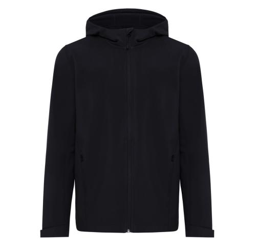 Branded Iqoniq Makalu Men Recycled Polyester Soft Shell Jackets Black
