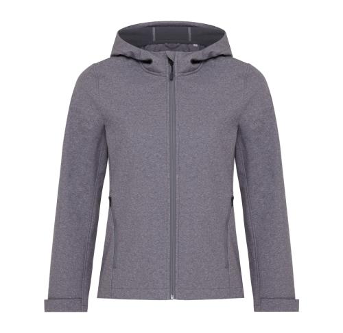 Iqoniq Makalu women recycled polyester soft shell jacket Heather Grey