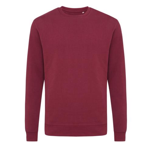 Embroidered Recycled Cotton Crew Neck Burgundy Sweatshirts Iqoniq Zion 
