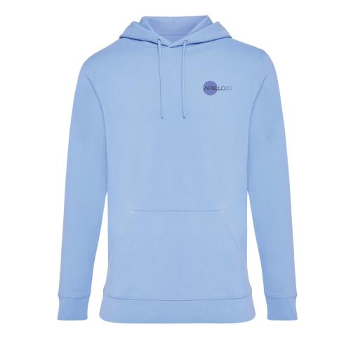 Printed Hoodies Unisex Iqoniq Jasper Recycled Cotton Sky Blue