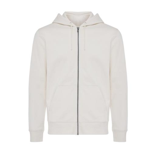 Iqoniq Abisko recycled cotton zip through hoodie Natural