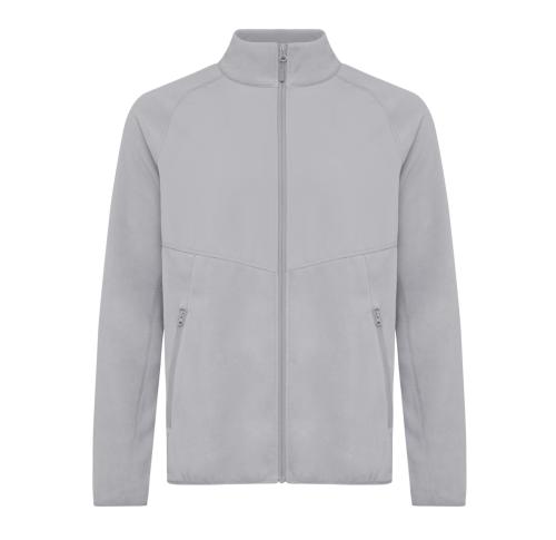 Promotional Recycled Polyester Microfleece Zip Through Jackets Storm Grey Iqoniq Talung  