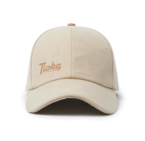 Printed Recycled Canvas Baseball Cap Greige VINGA Bosler AWARE™ 