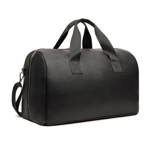 Luxury Branded Recycled PU Weekend Bags Black VINGA Bermond RCS 
