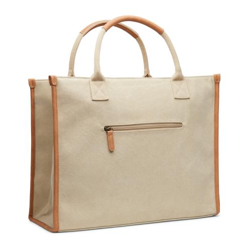 Recycled Canvas Tote Bag Greige VINGA Bosler RCS 