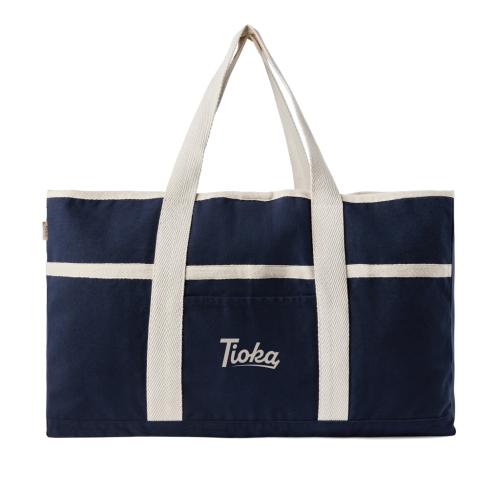 Branded Recycled Canvas Beach Bags Navy VINGA Volonne AWARE™