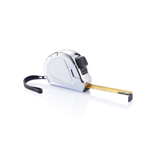 Custom Branded Chrome Plated Economic Auto Stop Tape Measures  - 5m/19mm