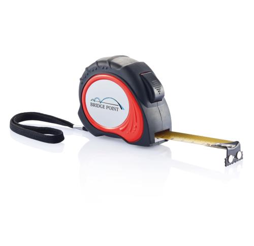 Tool Pro Measuring Tapes - 8m/25mm Black Rubber Grip Printed Logo