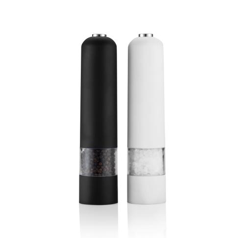 Electric pepper and salt mill set