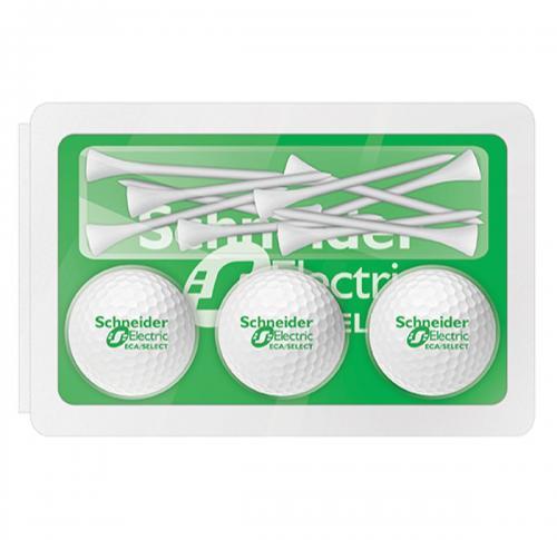 Printed Logo Golf Blister Gift Pack Contains 3 Callaway Warbird Balls And 15 Plain Tees