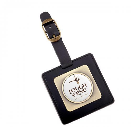 Faux Leather Golf Square Bag Tag