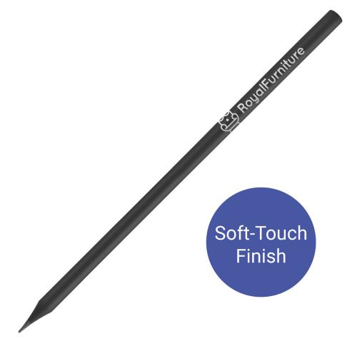 Exclusive Soft Touch Stealth Wooden Matt Black Pencil Slimline