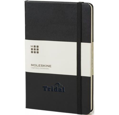 Promotional Moleskine Classic M Hard Cover Notebook - Ruled - Solid Black