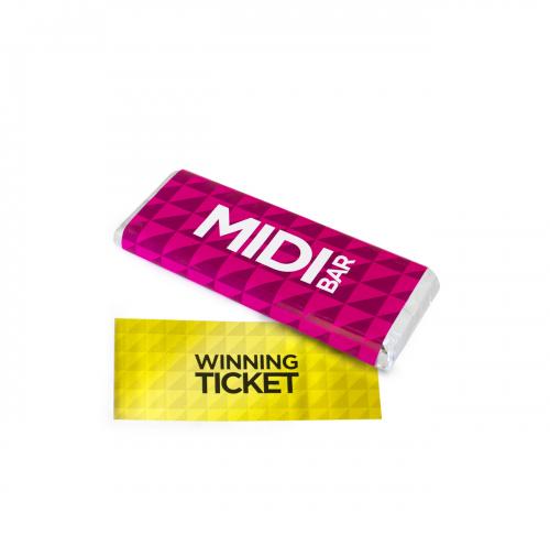 50g Bar of belgian milk chocolate With Winning Ticket