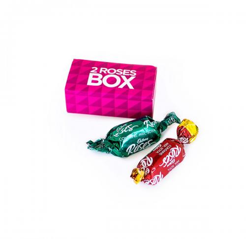 Personalised Box contains 2 roses chocolates