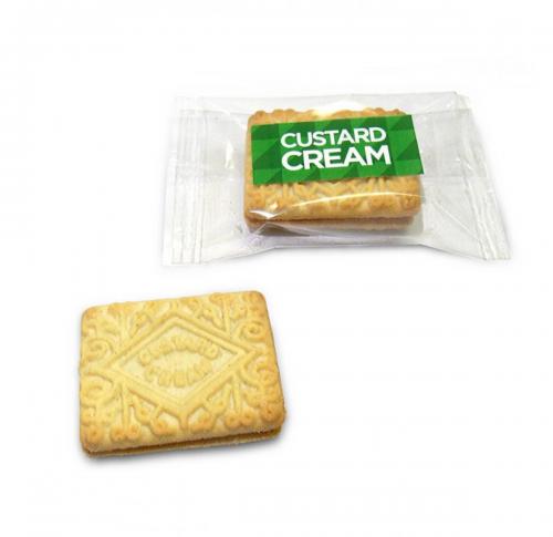 Printed Logo Single Custard Cream Biscuit