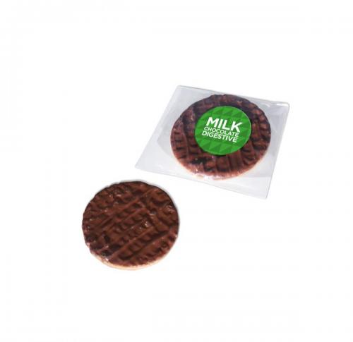 Printed Logo Label Milk Chocolate Digestive Biscuit 