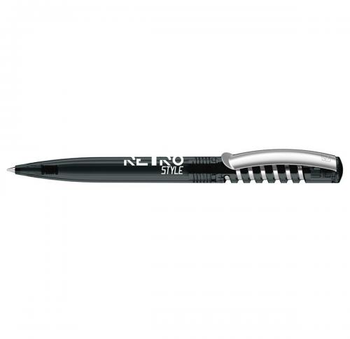 senator&reg; New Spring Clear Plastic Ballpen with metal clip