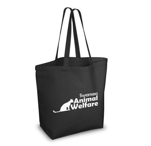 Printed Canvas Cotton Shopper Bag Green & Good Bayswater 10oz Black