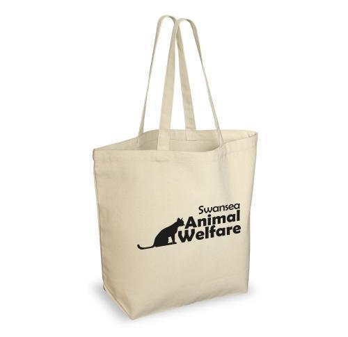 Printed Canvas Cotton Shopper Bag Green & Good Bayswater 10oz Black