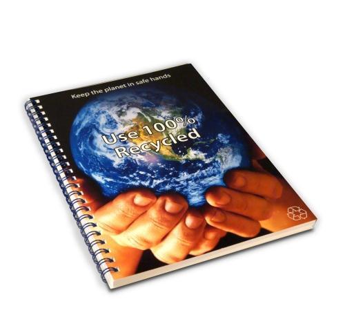 Green & Good A4 Wirebound Full colour Notebook - recycled