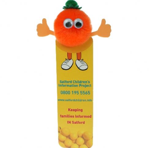 Custom Printed Foam Bookmarks -  Orange