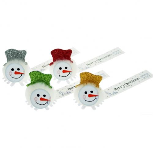 Christmas Logo Bugs -  Glitter Hat Snowman