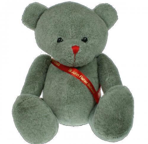 Promotional Sash Teddy Bear 25cm Red Nose Grey Bear