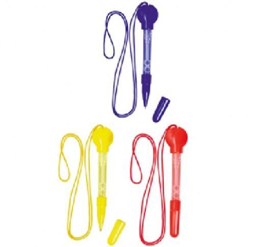 Promotional Bubble Blowing Ballpoint Pens On Neck Cord