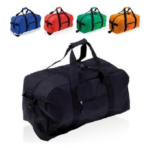 Promotional Polyester Sports Holdall Gym Bags With Zipped Front Pocket