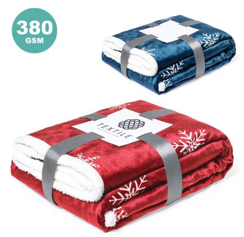 Christmas Snowflake Patterned Soft Fleece Blanket Ricord