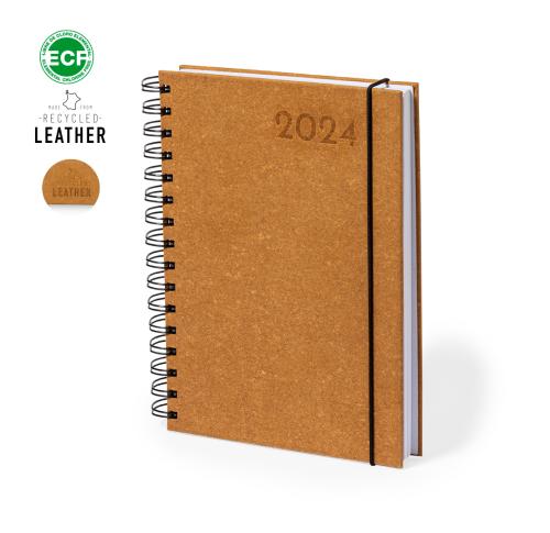 A5 Diary Reycled Leather Cover Custom Logo