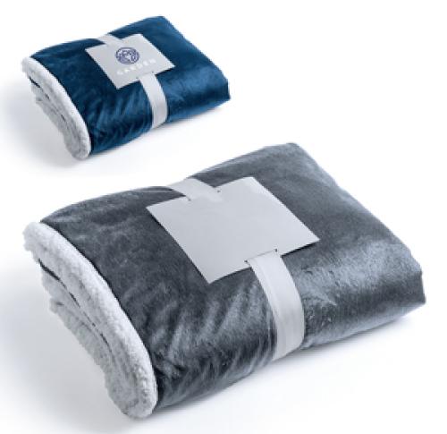 Branded Deluxe Coral Fleece and Sherpa Gift Blanket 125 c 160cms