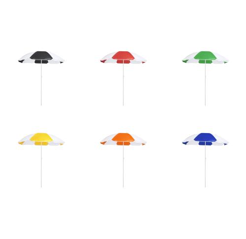 Striped Beach Umbrella Parasol 150cms Diameter Custom Logo