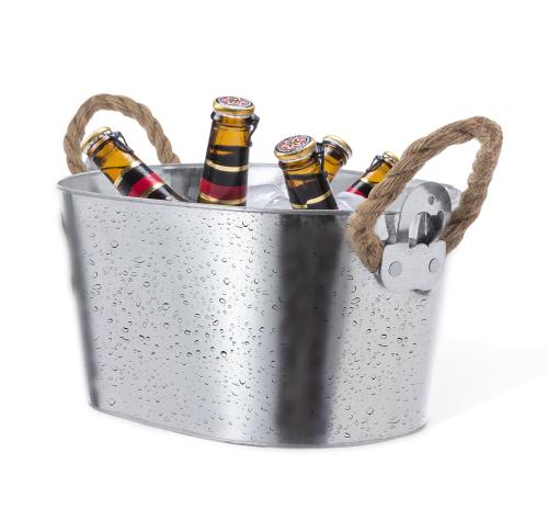 Metal Wine Bucket Rope Handles 6.1 Litres and Bottle Opener