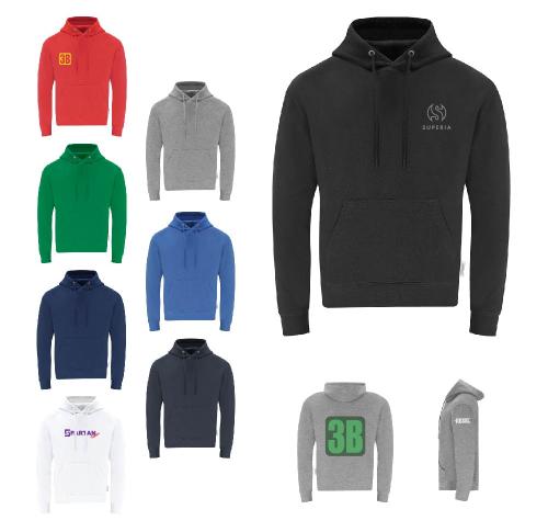 Unisex Organic Recycled Polyester & Organic Cotton  Branded Hoodie