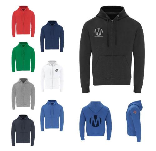 Unisex Organic Cotton Zipped Hoodie Adult Sweatshirt 