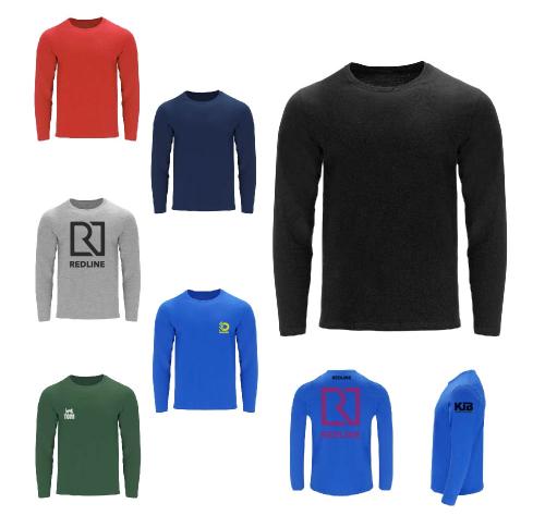 Long Sleeved 100% Cotton Jersey Adult Colour T-Shirt Hawk