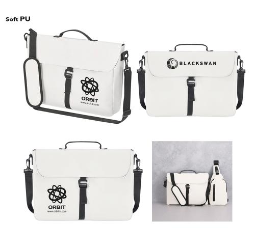White Soft PU Document Bag Sarlem