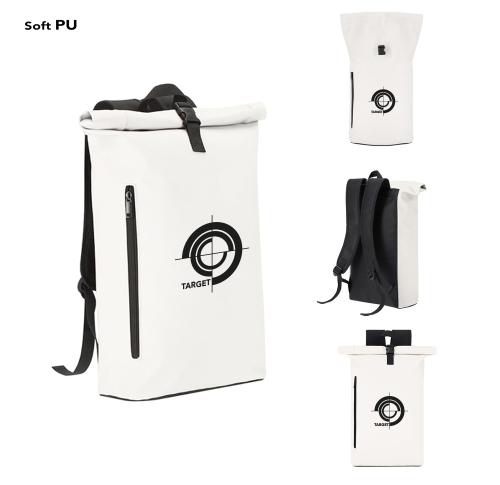 White Roll Top Bag Backpack Betrix