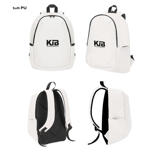 White Soft PY Concealed Zip Document Bag Backpack Kalek