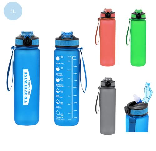 1 Litre BPA Free Sports Water Drinks Bottle With Measurements